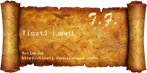 Tisztl Fanni névjegykártya